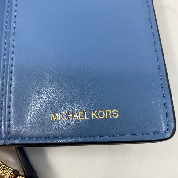 Michael Kors Blue Leather Crossbody Bag | OS Adjustable Strap - Picture 7 of 8